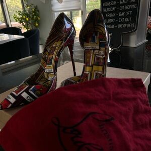 Christian Louboutin Graphic Red Heels